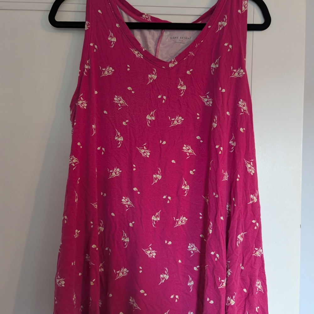 Lane Bryant Pink Floral Tank Top